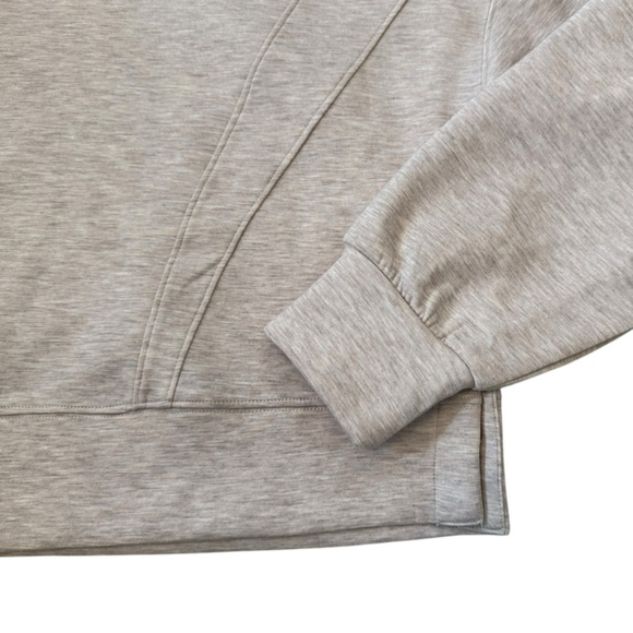 Yogalicious NWT size large scuba cropped hoodie and shorts set oatmeal Heather - Picture 4 of 6